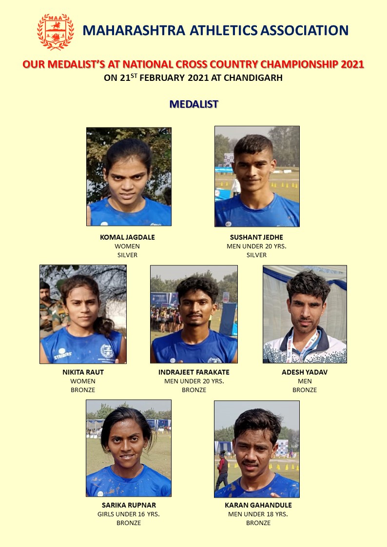 Medal Winners of National Cross Country Championship 2021