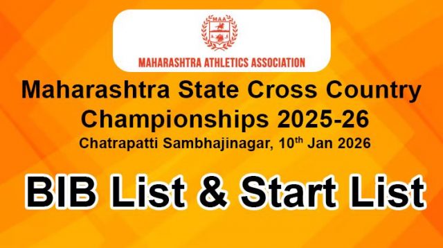 Maharashtra State Cross Country Championships 2025 – 26 – Start & Bib List
